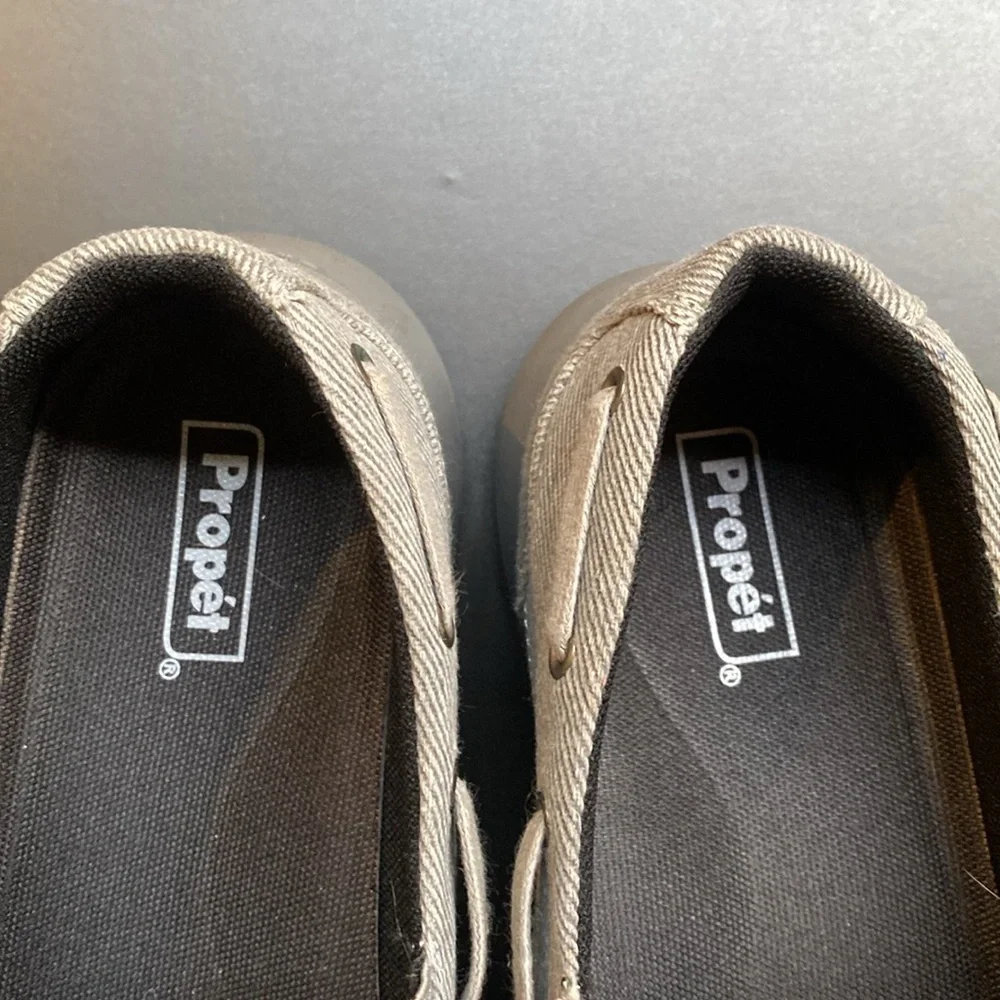 Propet Viasol Mens Canvas Slip On Lightweight Grey Sz 11